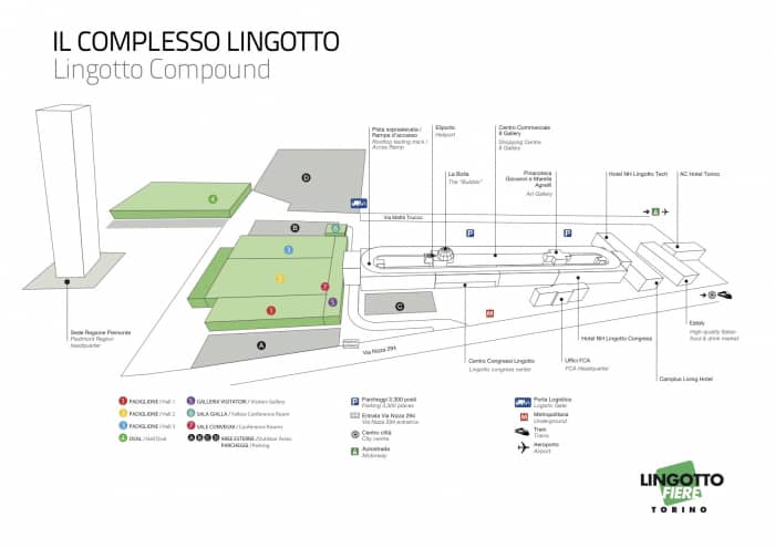 piantina complesso Lingotto Torino