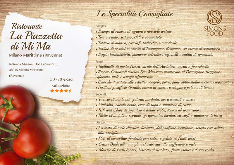 Ristorante La Piazzetta - Piazzetta menu-sito