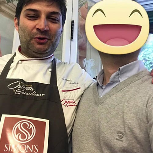 Lo chef Andrea Medici del ristorante Osteria in Scandiano, vincitore nel 2016 del reality 4 ristoranti di Alessandro Borghese