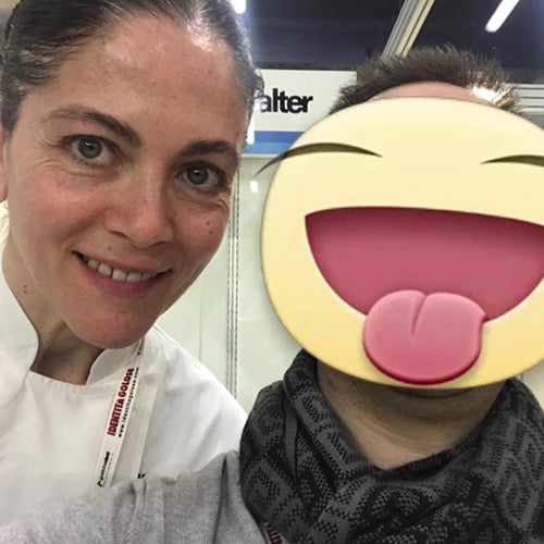 Con la chef e guidice del reality Chopped Rosanna Marziale del ristorante Le Colonne - 1 stella Michelin