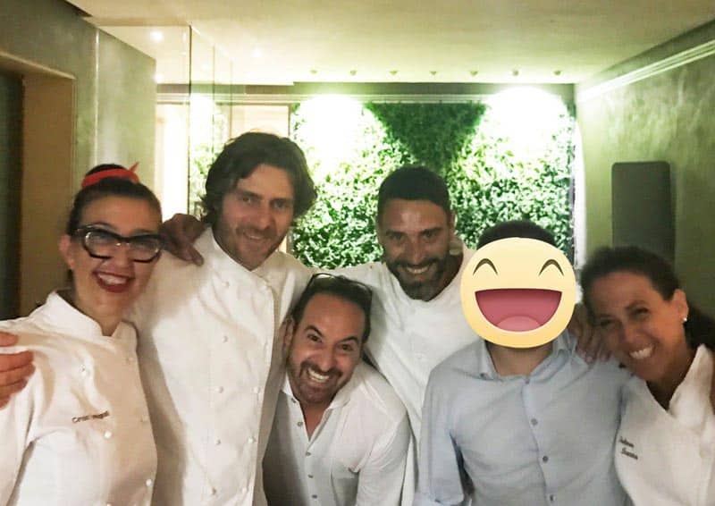 La brigata di Luca Natalini al ristorante Taverna del Castello di Torrechiara-Parma