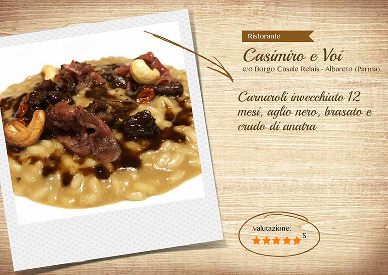 Ristorante Casimiro e voi, risotto carnaroli al crudo di anatra