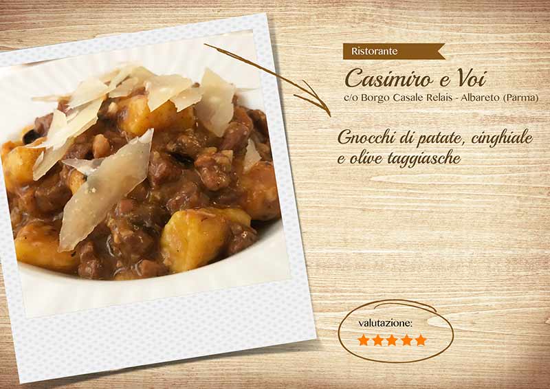 Ristorante Casimiro e voi, gnocchi al ragù di cinghiale