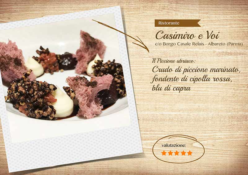 Ristorante Casimiro e voi, piccione ubriaco