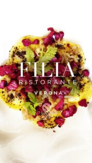ADESIVO ON ✅
RISTORANTE FILIA - VERONA
Chef: Michael Silhavi
.
Ebbene si, dopo alcuni anni ad osservare i suoi capolavori online, sono riuscito a ritagliarmi del tempo per provare la cucina di Michael Silhavi nel suo locale “Filia”, nella bellissima Verona.
Complice di questa fuga fuori città, la mia amica Paola, già promotrice da tempo di questo chef talentuoso.

Di seguito alcune considerazioni, sulla cucina e qualche dettaglio sui piatti provati in degustazione.
Come sempre, le quantità sono commisurate alla degustazione di 6 portate con 1 piatto Extra menu: La “Cotoletta di tonno“.
.
.
✍️ La Cucina
Assaggiando la cucina di Michael, è immancabile un rimando ad influenze Francesi e Nord Europee, in un continuo gioco di consistenze, tra salse, temperature e fermentazioni. Questi piatti sono sempre eleganti, ma decisi nel gusto, bilanciati con sapori che alternano all’acidità predominante nei piatti, le note dell’amaro e del dolce. Esteticamente accattivanti, è spiccata la sensibilità  dell’uso di colori e forme che donano vivacità ai piatti con accostamenti visivi sempre molto curati, quasi a creare piccoli quadri d’autore che rapiscono l’occhio e poi il palato. La sua è una cucina libera da schemi mentali e sempre contemporanea, nonostante rivisiti con estro piatti tradizionali. 

Sicuramente dopo aver provato i suoi piatti ritengo che le sole menzioni in Guida Michelin gli stiano strette…

Assolutamente da provare.✅

👇LEGGI IL il MENU PROVATO👇
Considerazioni qui sotto nei commenti