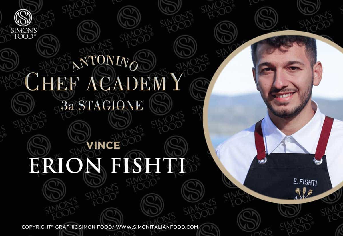 Erion Fishti vincitore terza edizione Antonino Chef Academy 2021